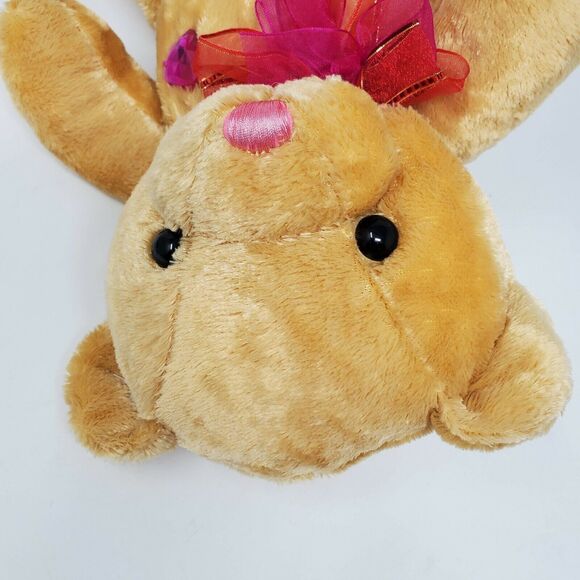 Dan Dee Plush Stuffed Animal 12" Brown Teddy Bear Valentine's Day Pink Heart - Picture 3 of 9
